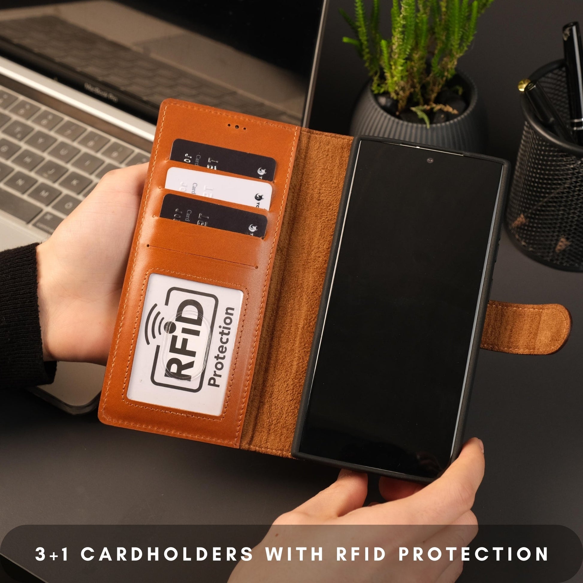 Buffalo Leather Samsung Galaxy S24 Ultra Wallet with Detachable Case - Concordia Style Boutique
