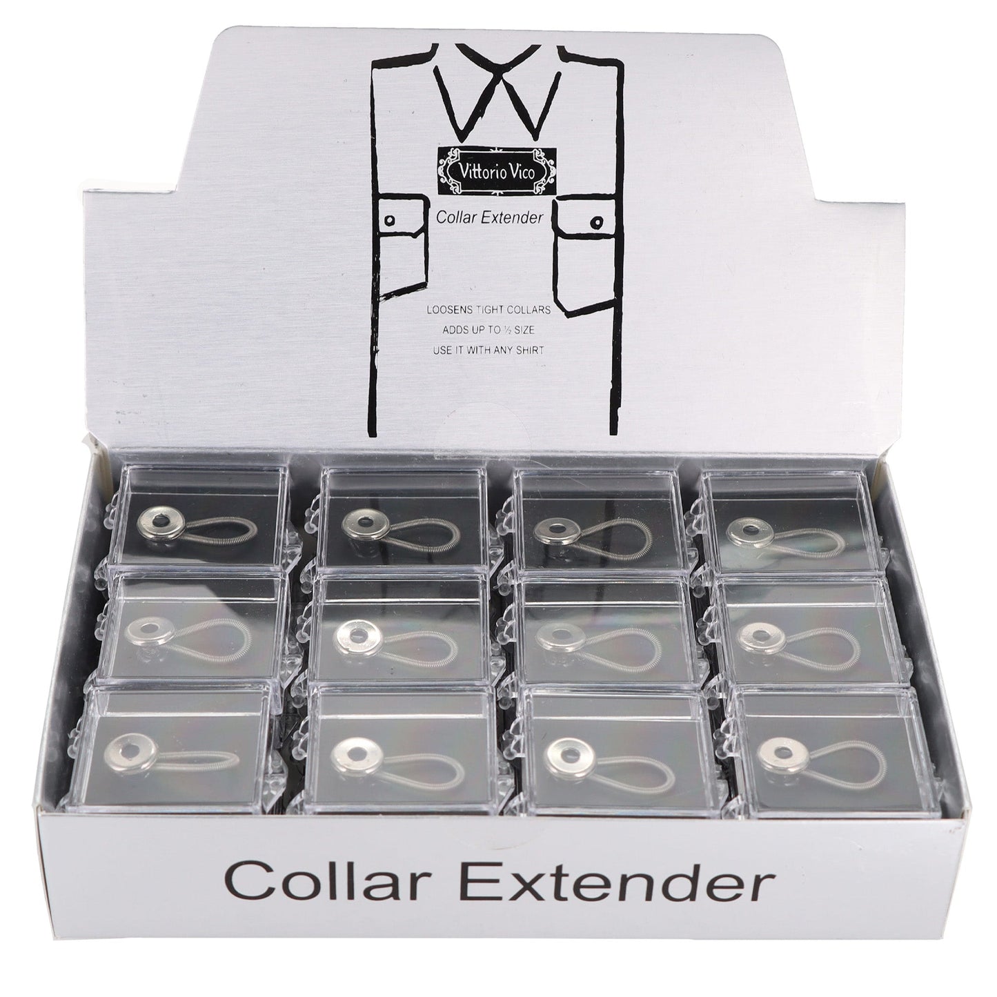 Vittorio Farina Men's WONDER Button Collar Extenders