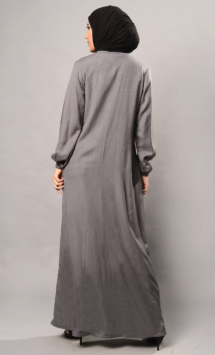 Button Down Casual Wear Abaya Dress