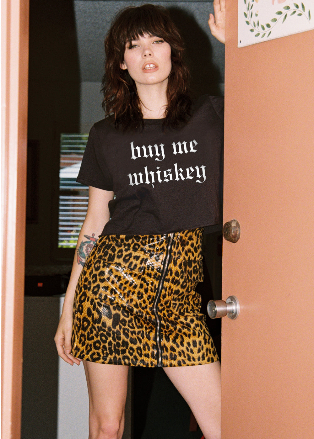 Cropped Buy Me Whiskey Rock n Roll Tee - Concordia Style Boutique
