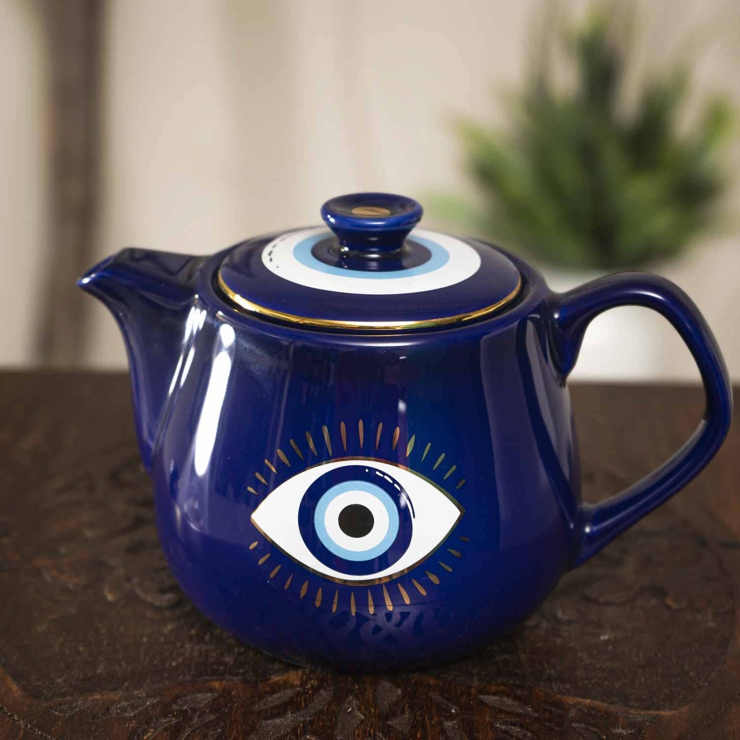 All Seeing Eye | Teapot with Strainer Blue