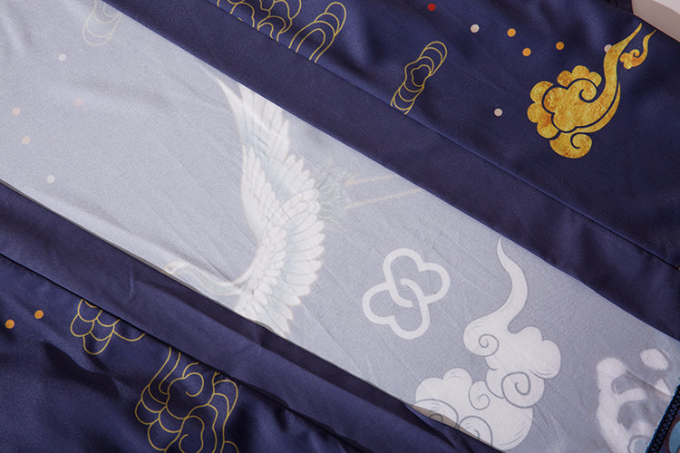 YC6316 Purple Cranes Kimono - Concordia Style Boutique