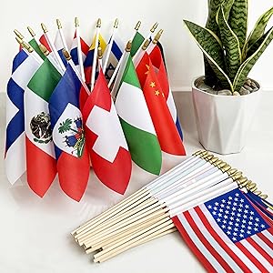 TSMD US American Stick Flags Small Mini USA Hand Held Flags,July 4th Decoration,Veteran Party,Memorial Day,5x8 Inch,12 Pack - Premium American Stick Flags from Concordia Style Boutique - Just $15.94! Shop now at Concordia Style Boutique
