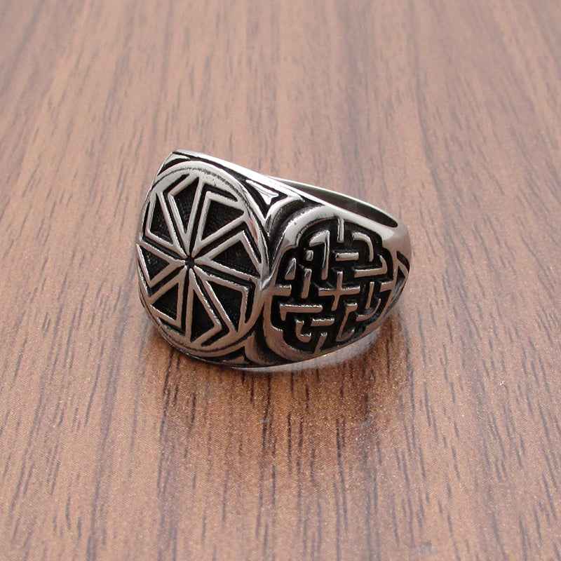 Personalized Viking Ring - Retro Nordic Men's Titanium Steel Ring