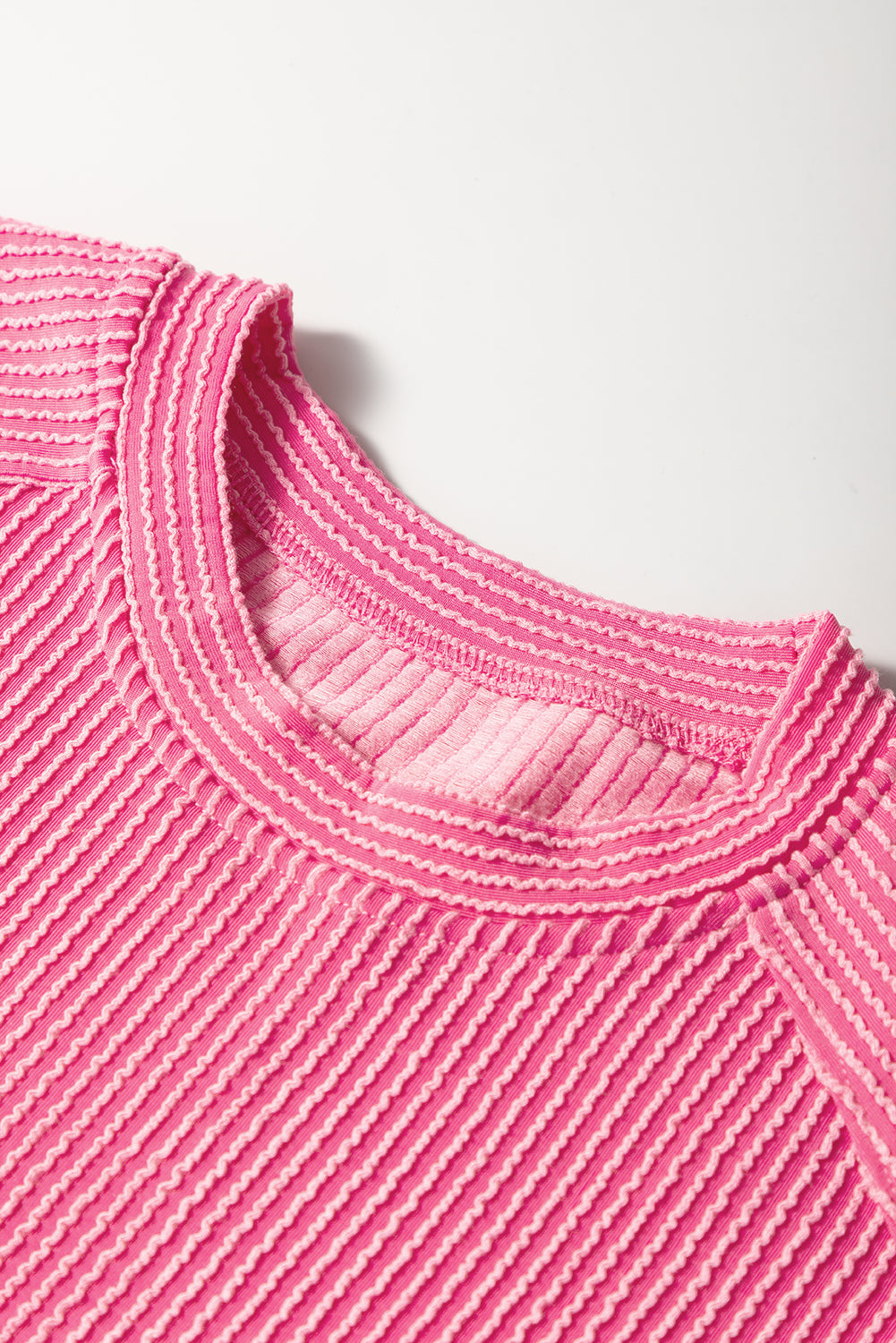 Luxury Solid Corded Short Sleeve T Shirt And Wide Leg Pants Set - Concordia Style Boutique