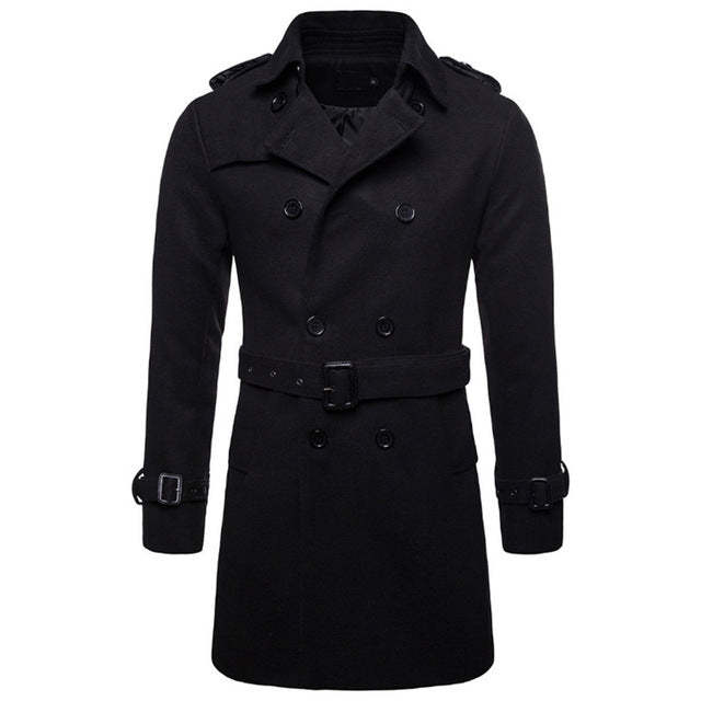 Woolen Overcoat - Medium Length - Euro Size - Premium Jacket from Concordia Style Boutique - Just $59.59! Shop now at Concordia Style Boutique