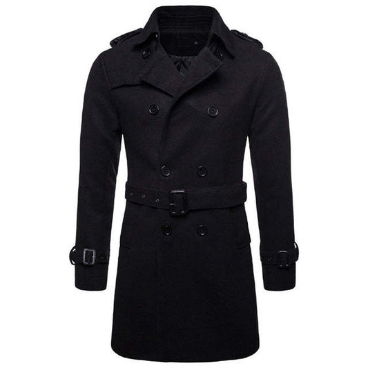 Woolen Overcoat - Medium Length - Euro Size - Premium Jacket from Concordia Style Boutique - Just $59.59! Shop now at Concordia Style Boutique