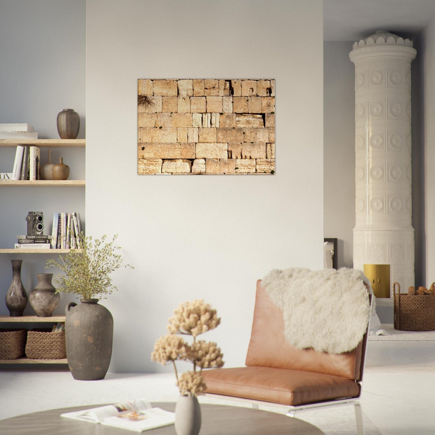 The Western Wall Brick Canvas Print
