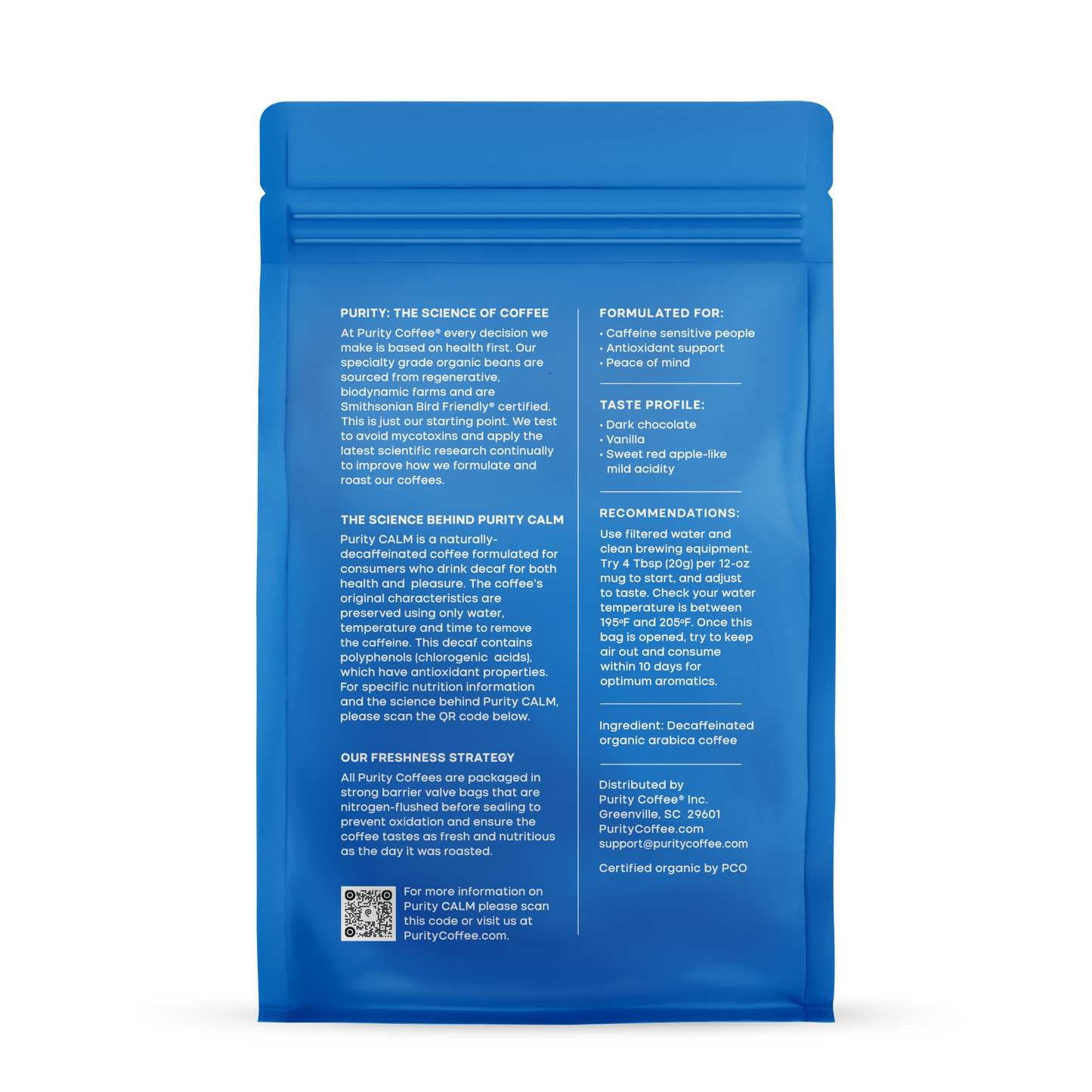 CALM: Decaf Ground Coffee - Concordia Style Boutique