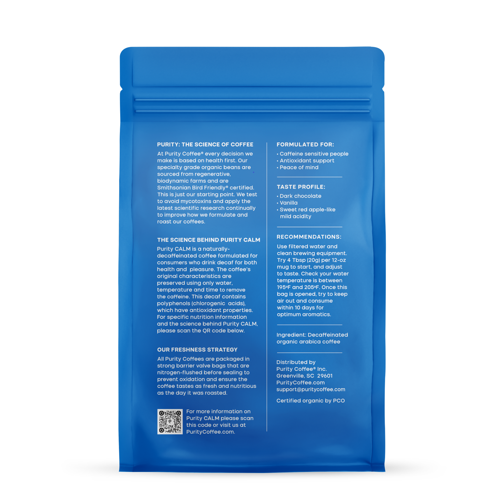 CALM: Decaf Ground Coffee - Concordia Style Boutique