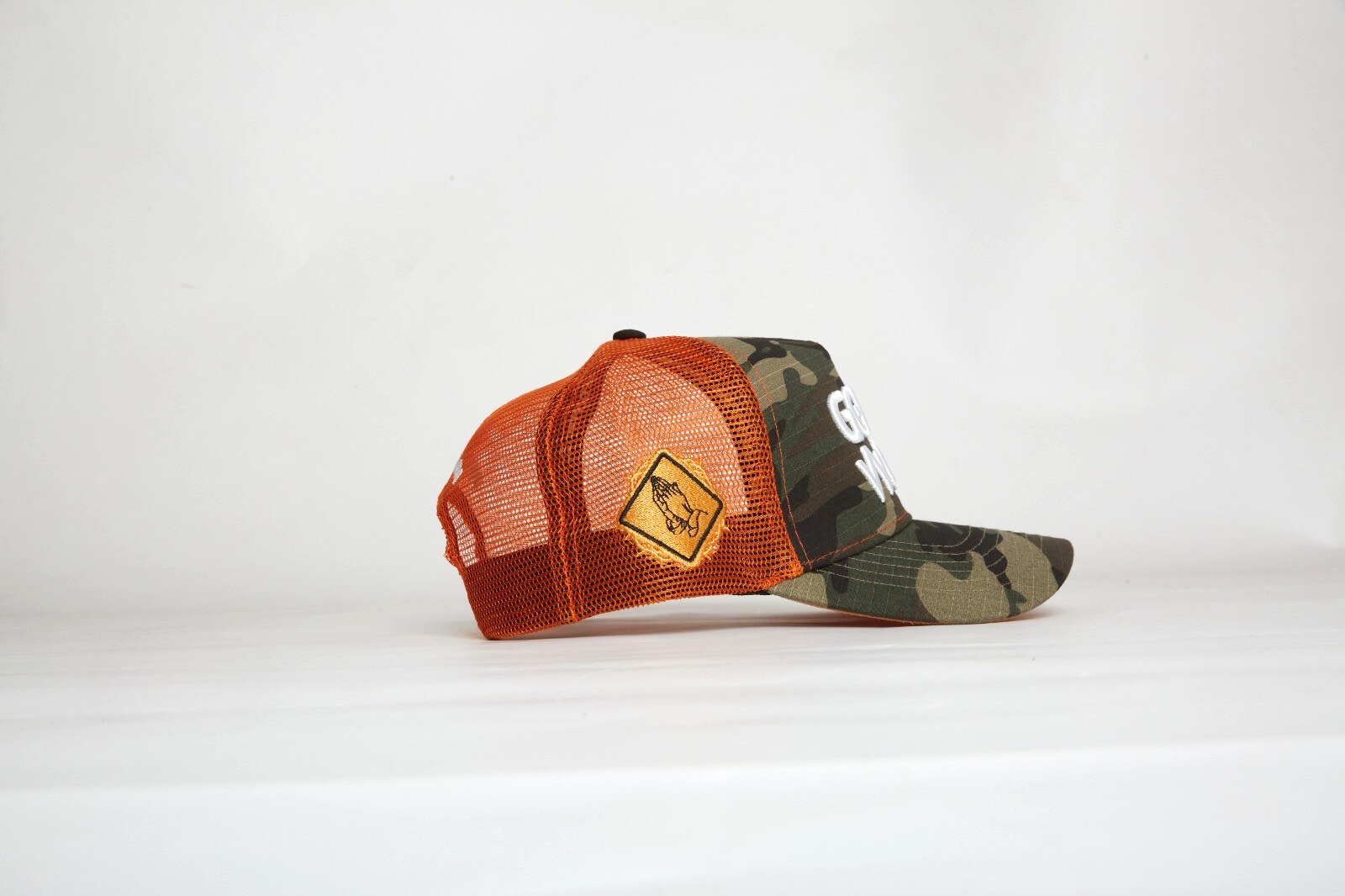 God’s Work- Signature Series Camo/Orange Mesh Snap-back - Concordia Style Boutique