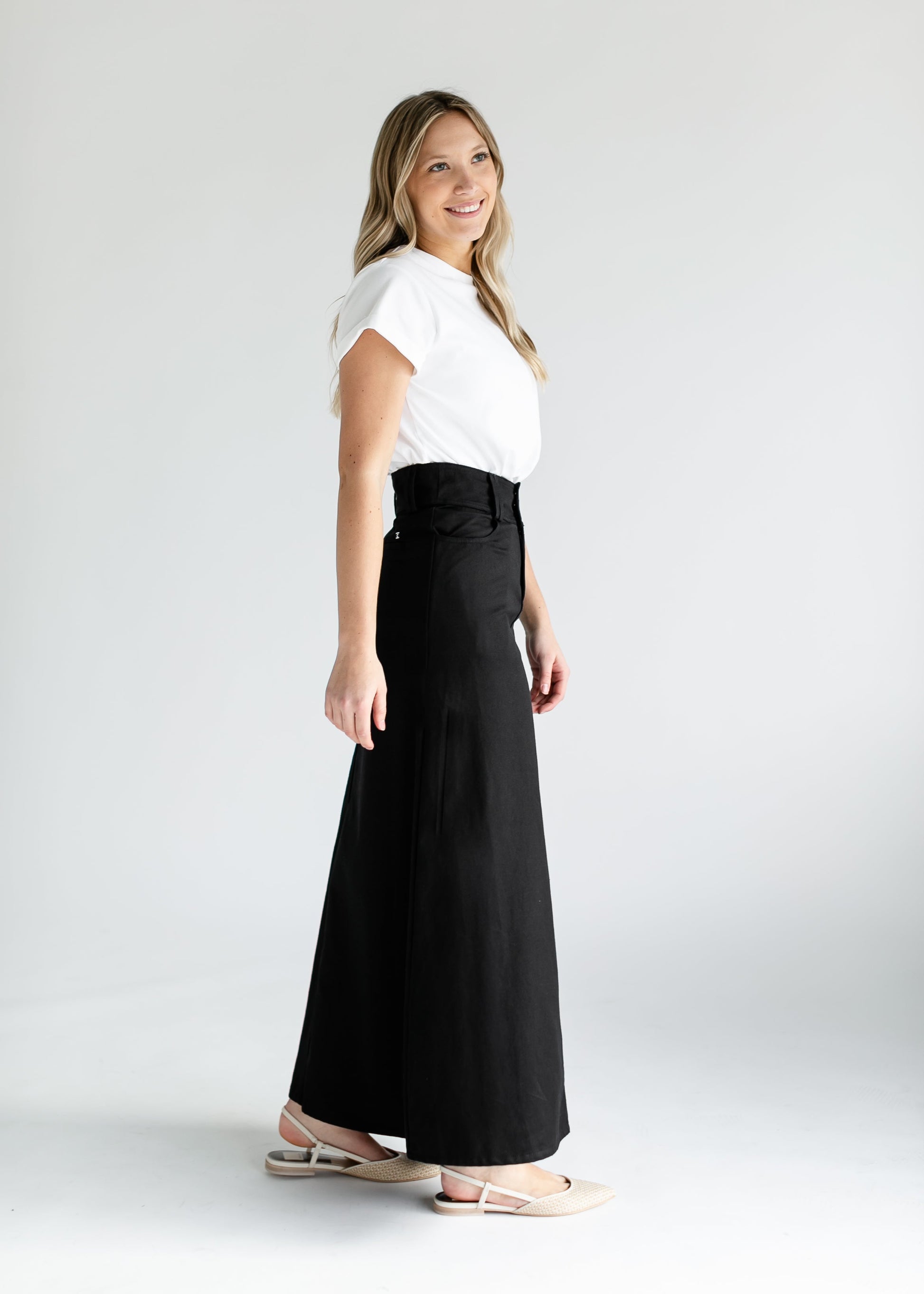 Camellia A-Line Cotton Twill Maxi Skirt - Concordia Style Boutique