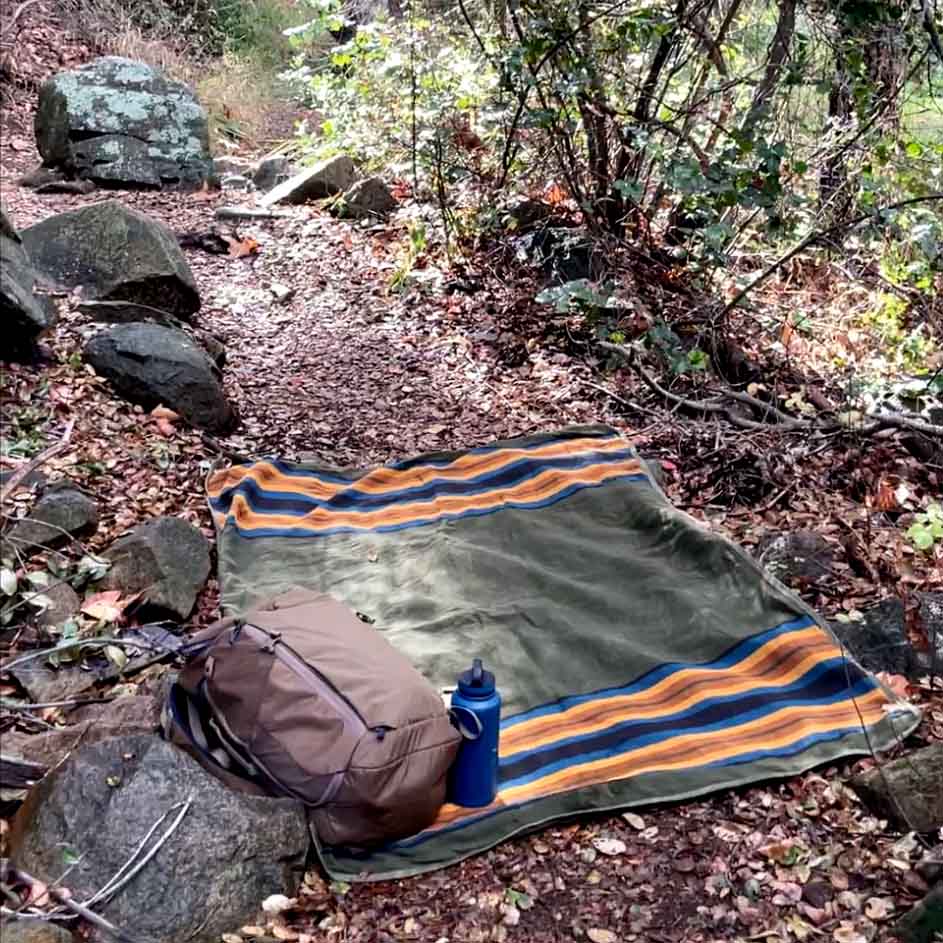 Canvas Camping Blanket - Waxed Canvas Outdoor Blanket / Bushcraft Blanket - Concordia Style Boutique