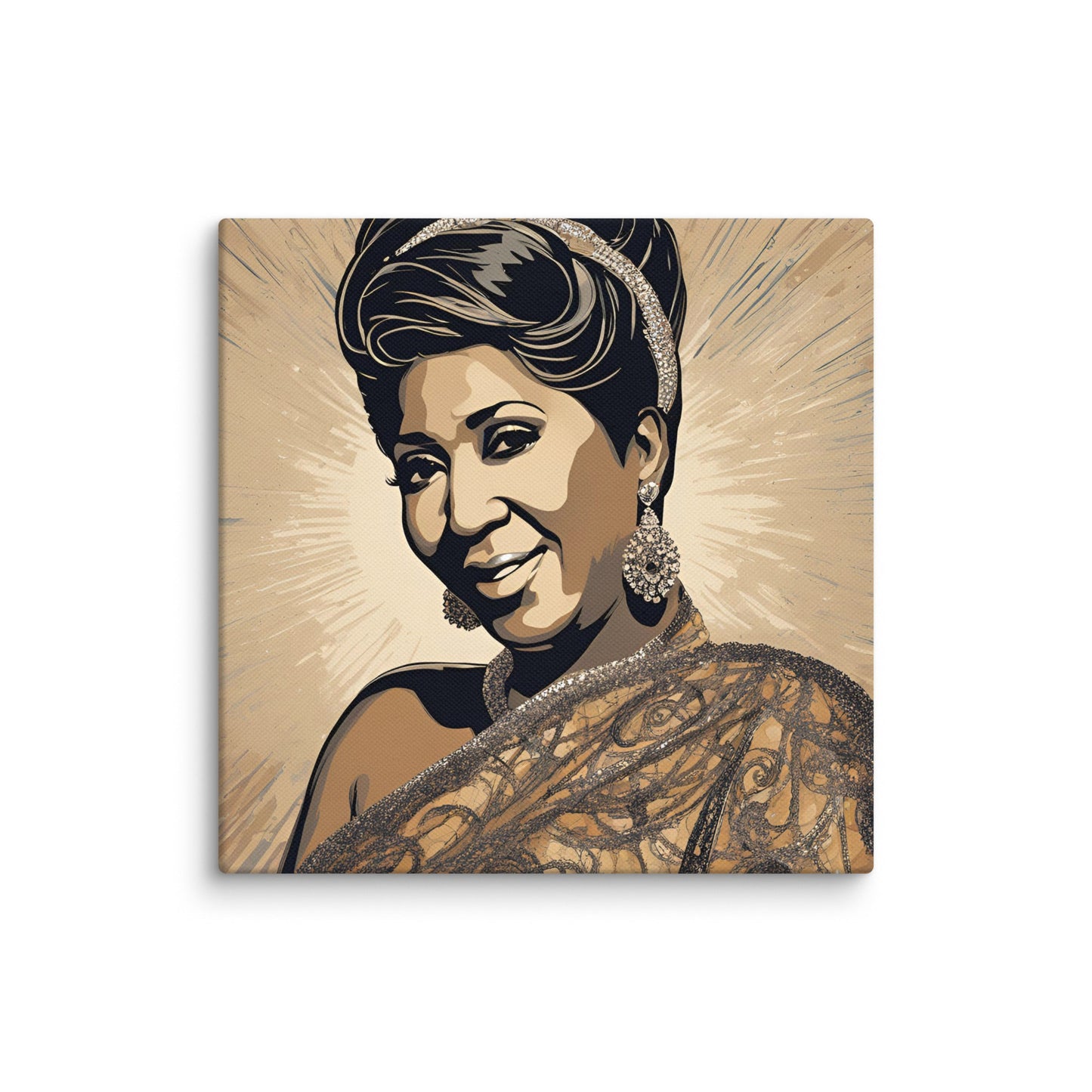 Aretha Franklin Portait on Canvas - Concordia Style Boutique