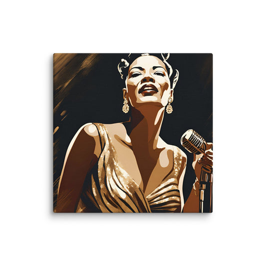 Billie Holiday Portait on Canvas - Concordia Style Boutique