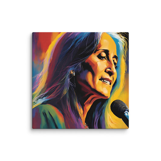 Joan Baez Portait on Canvas - Concordia Style Boutique