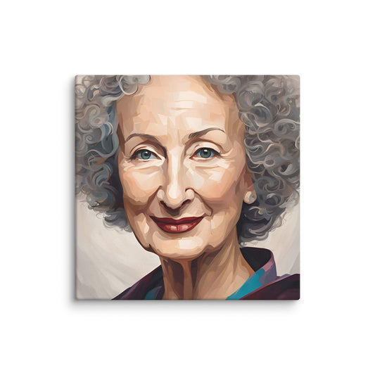 Margaret Atwood Portait on Canvas - Concordia Style Boutique