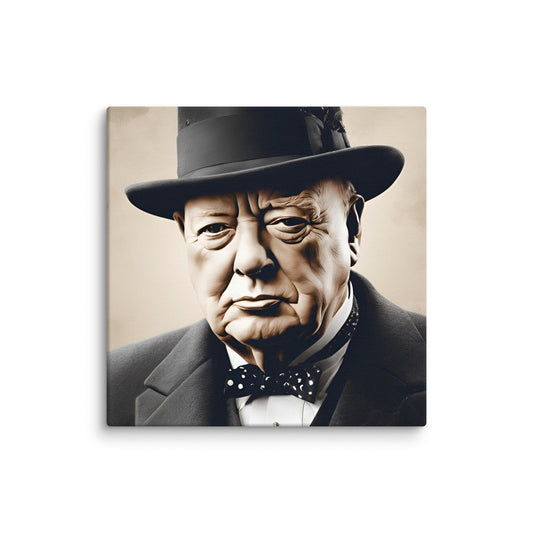 Winston Churchill Portait on Canvas - Concordia Style Boutique