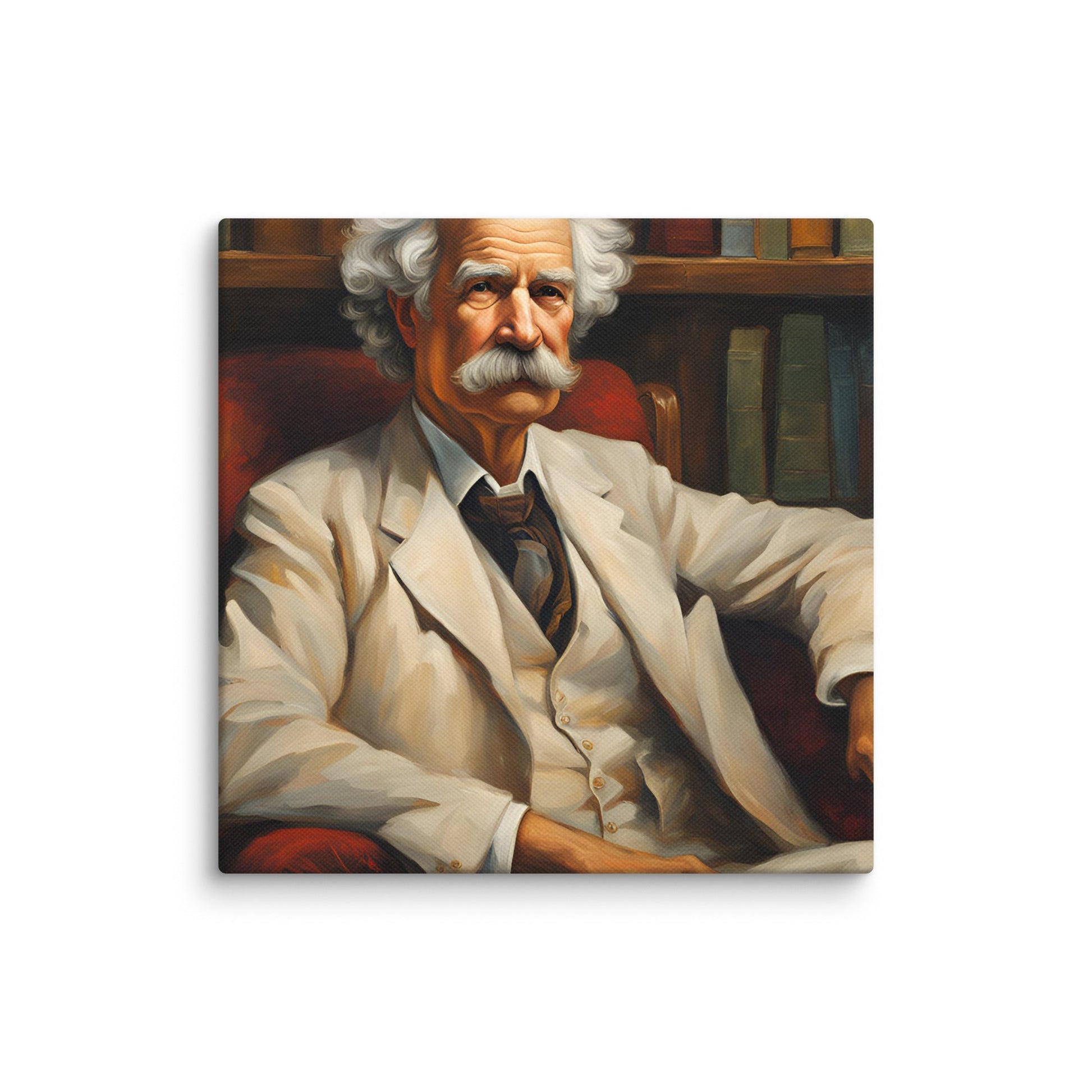 Mark Twain Portait on Canvas - Concordia Style Boutique