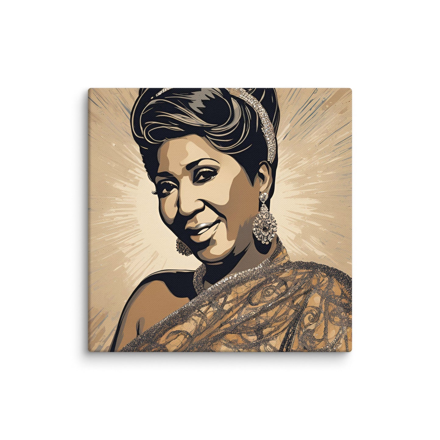 Aretha Franklin Portait on Canvas - Concordia Style Boutique