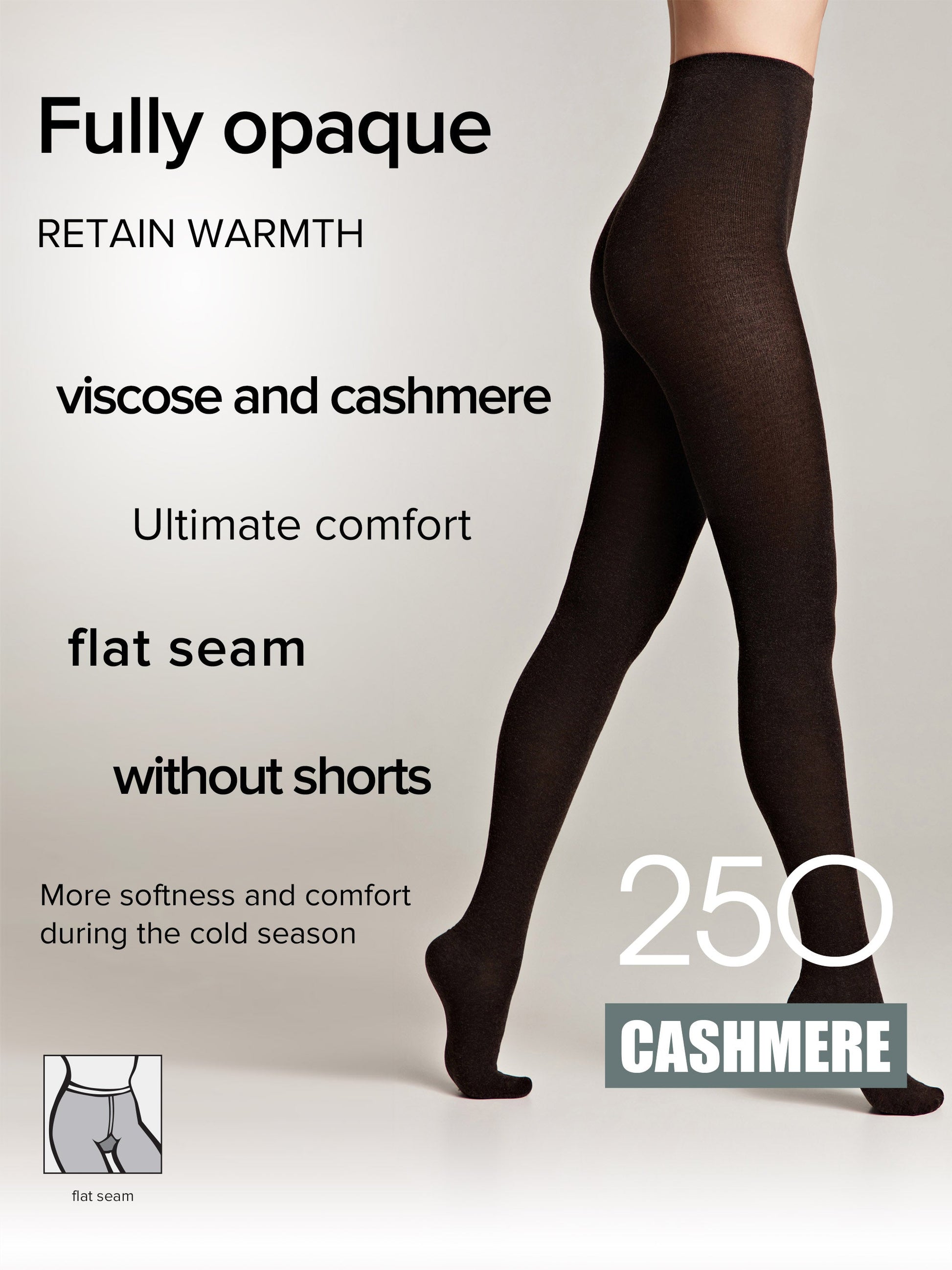 Tights Conte Cashmere 250 Den - Warm Opaque - Concordia Style Boutique