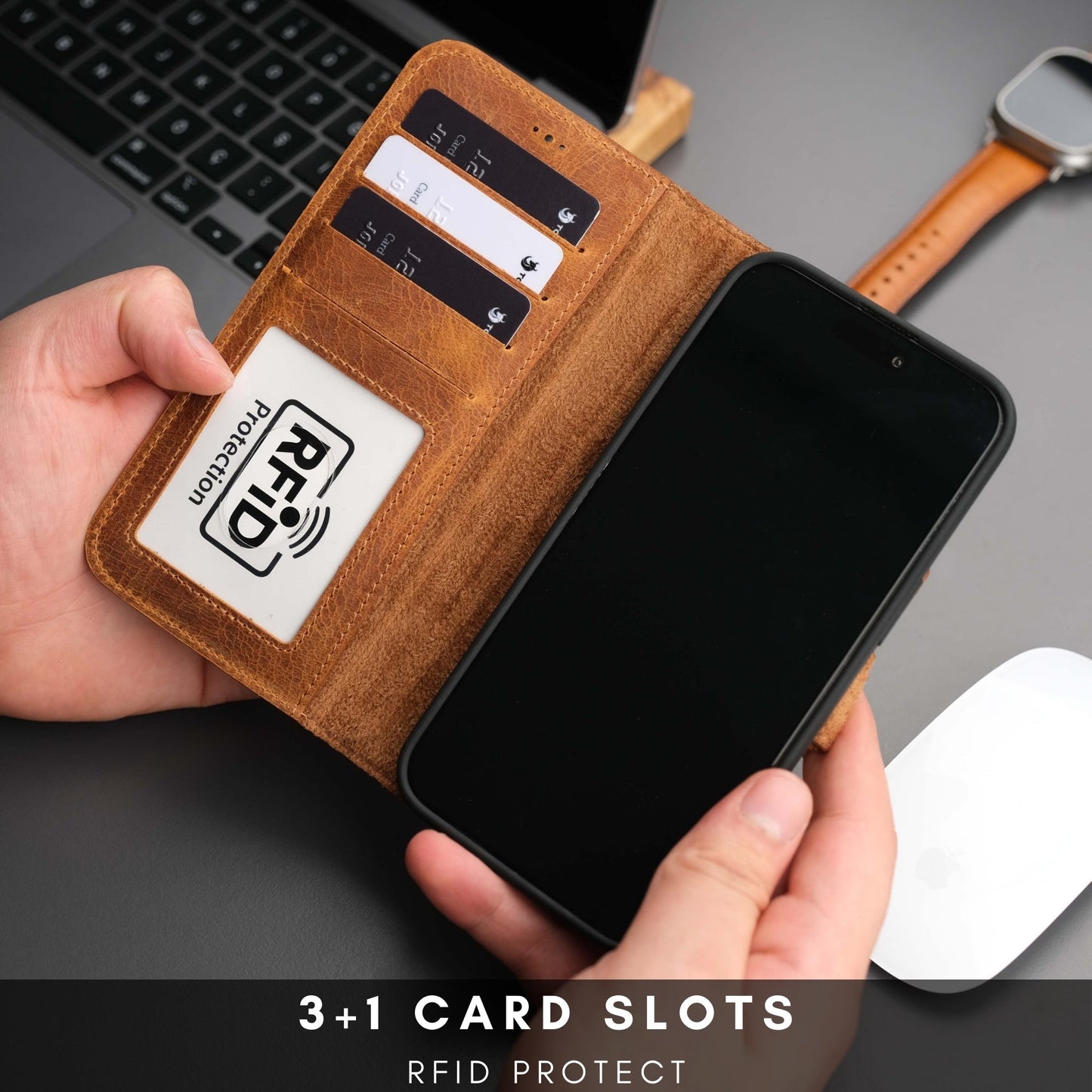 Casper Leather iPhone 14 Pro Wallet Case | MagSafe - Concordia Style Boutique