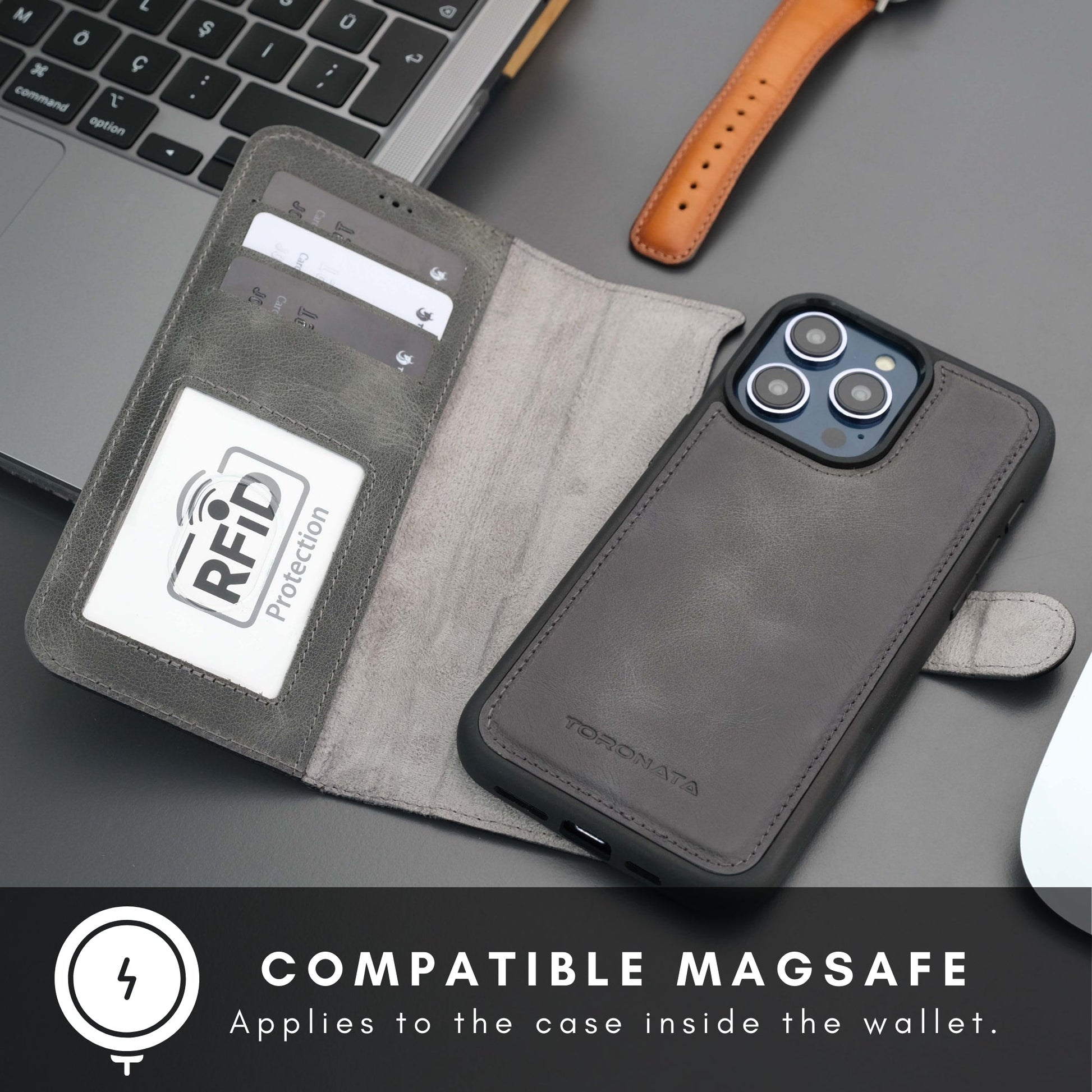 Casper Leather iPhone 14 Pro Max Wallet Case | MagSafe - Concordia Style Boutique