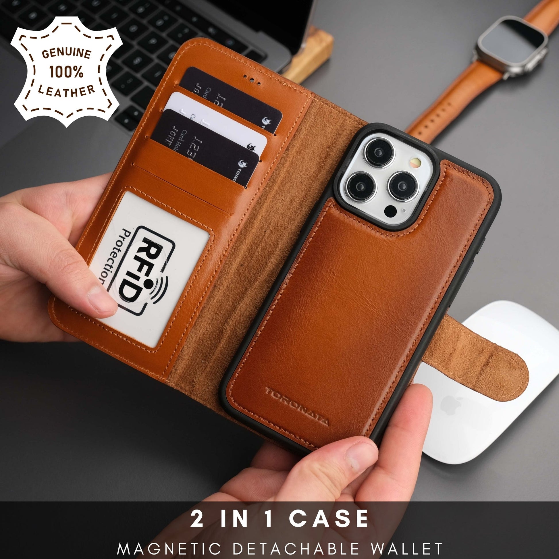 Casper Leather iPhone 14 Pro Max Wallet Case | MagSafe - Concordia Style Boutique