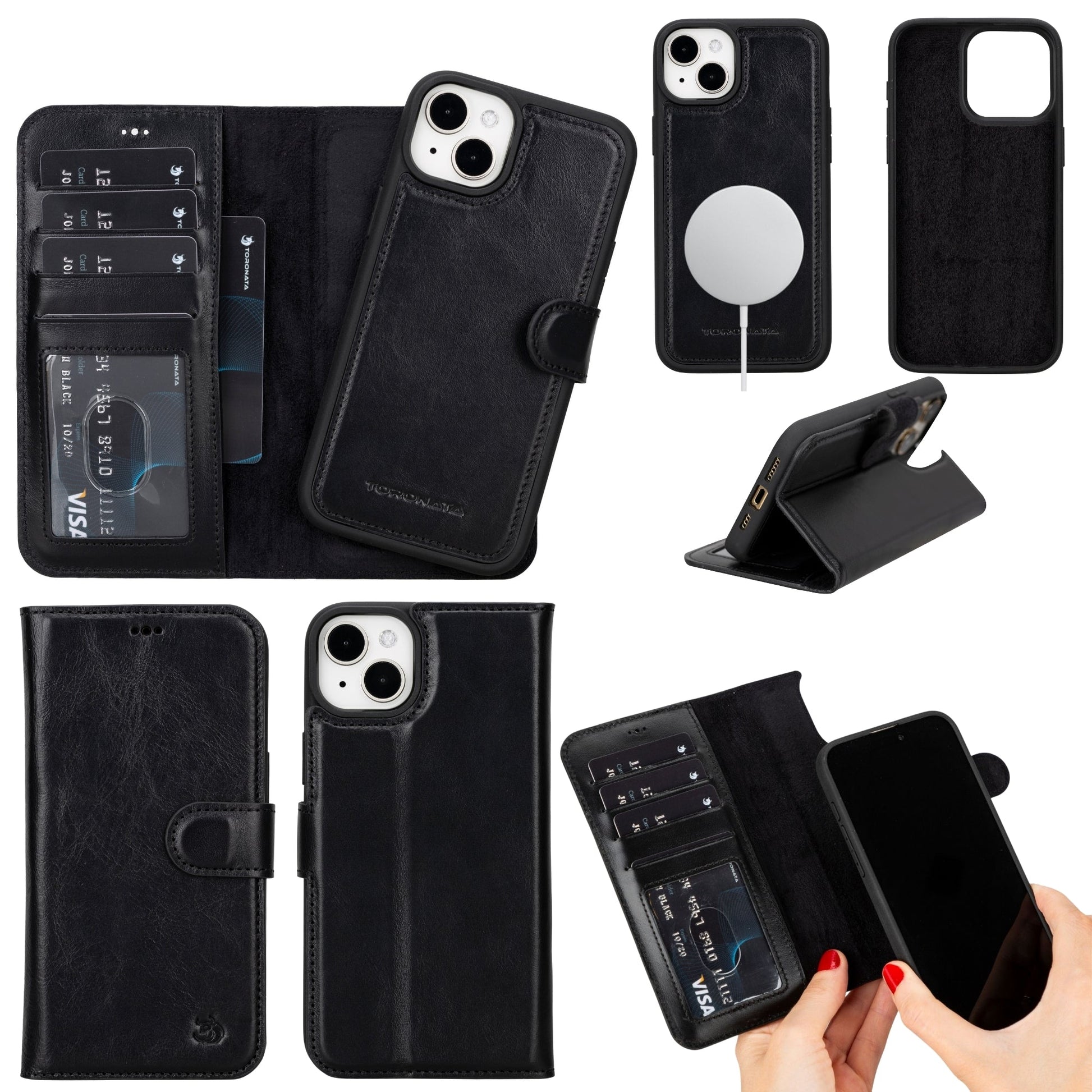Casper Leather iPhone 15 Wallet Case | Detachable MagSafe Compatible RFID Protection - Concordia Style Boutique
