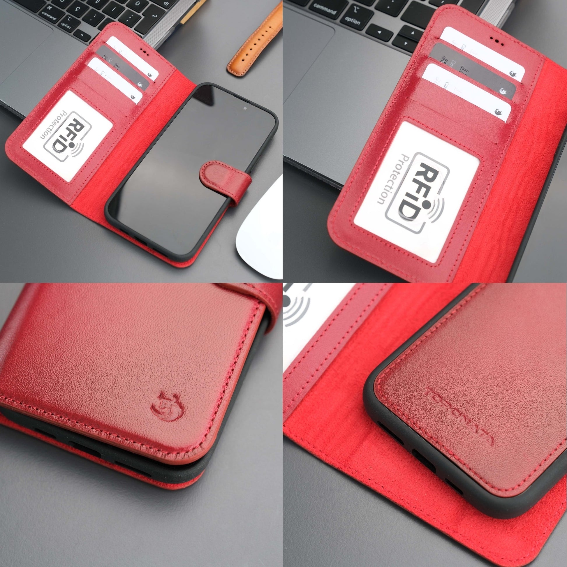 Casper Leather iPhone 15 Wallet Case | Detachable MagSafe Compatible RFID Protection - Concordia Style Boutique