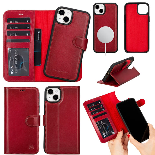 Casper Leather iPhone 15 Wallet Case | Detachable MagSafe Compatible RFID Protection - Concordia Style Boutique