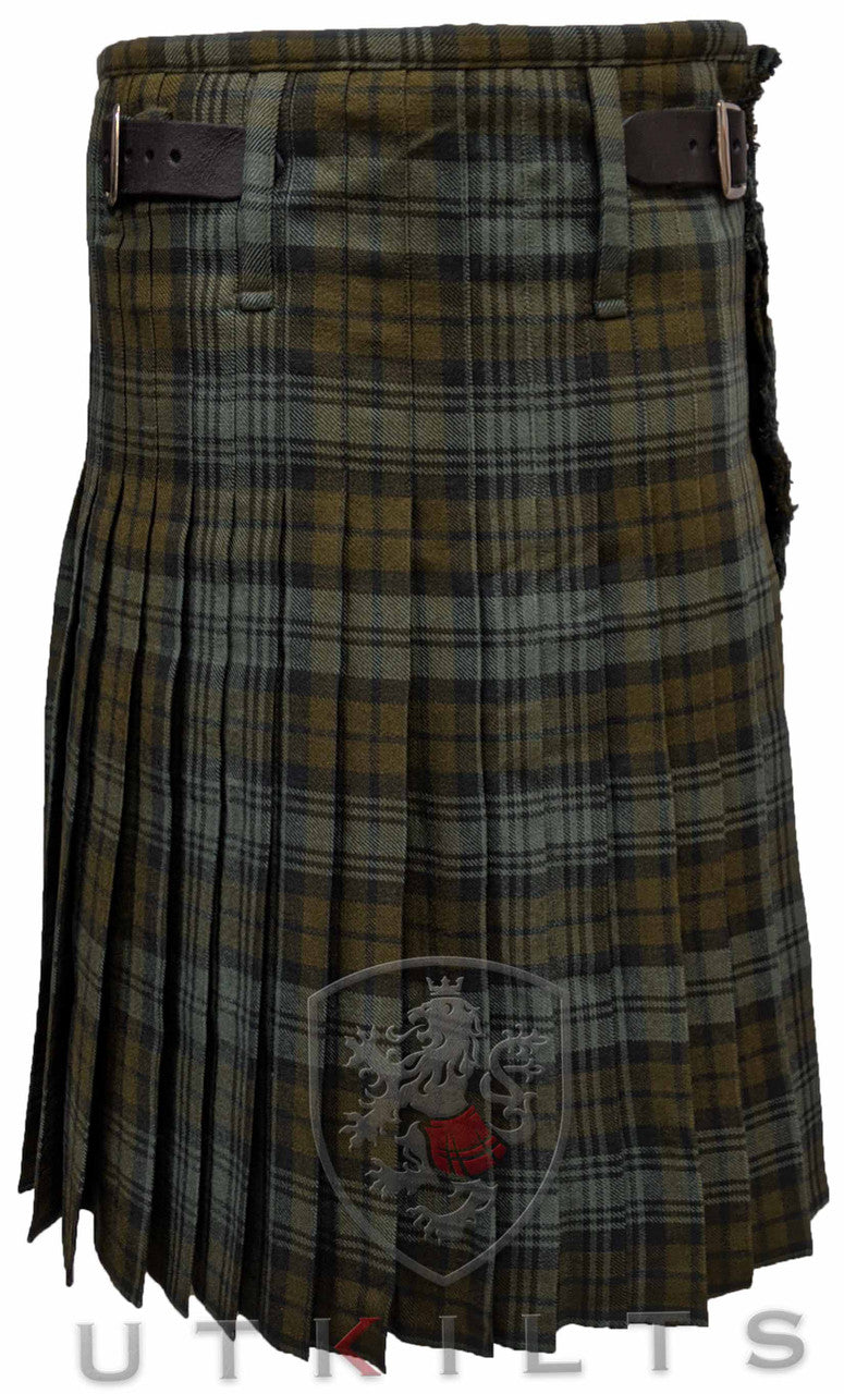 Traditional Kilt – Standard Wool, Black Watch Weathered