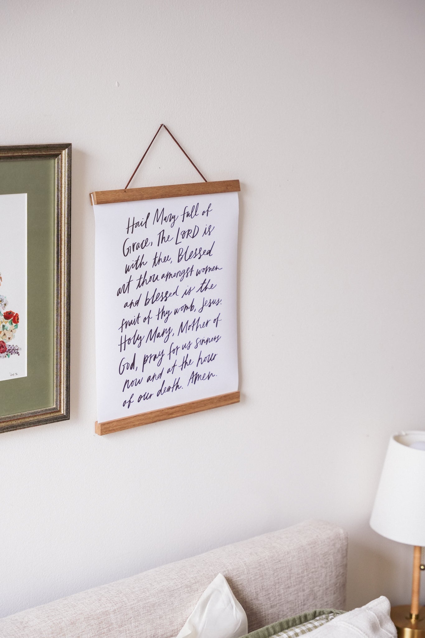 Hand-Lettered Hail Mary Poster (11x14) - Concordia Style Boutique