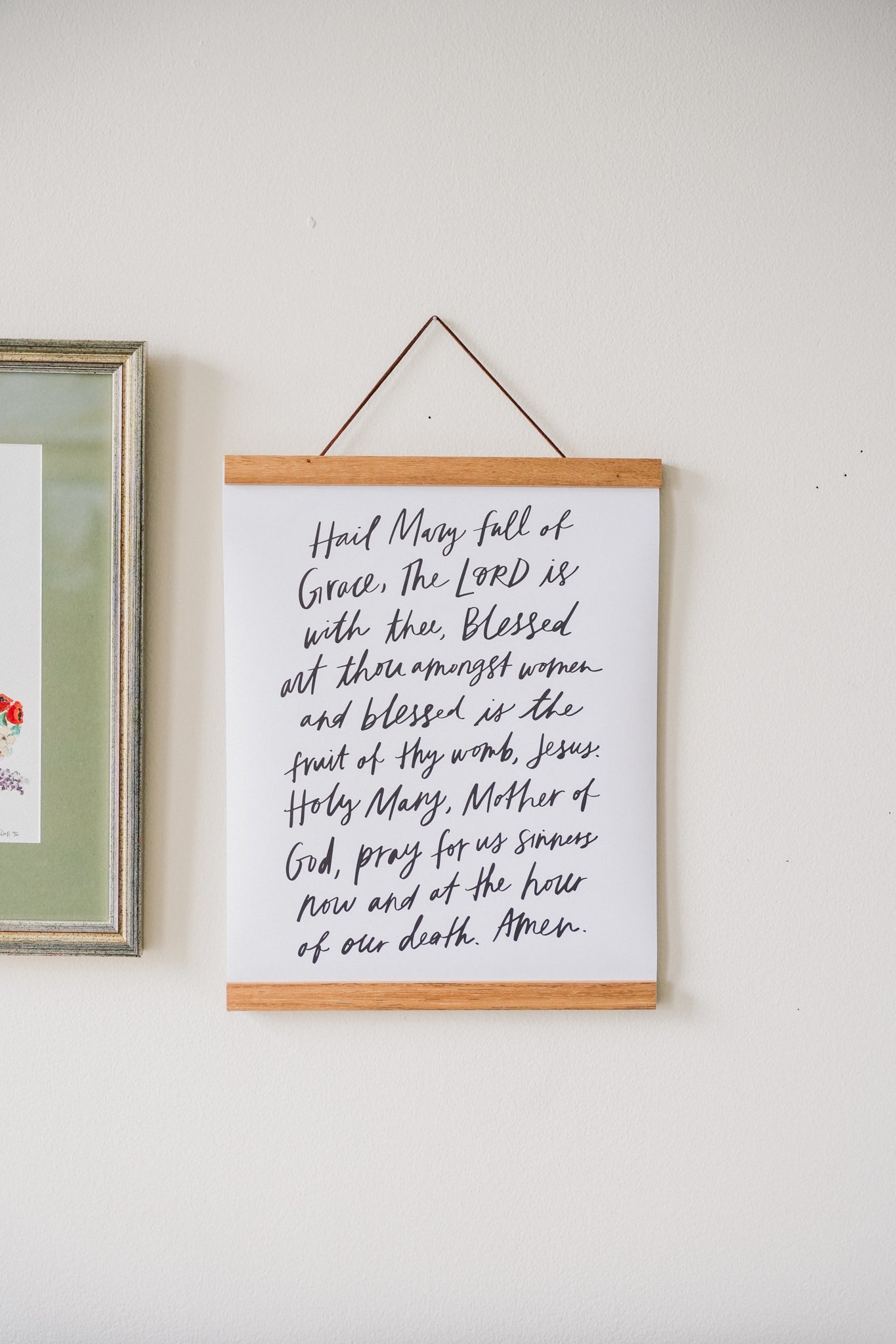 Hand-Lettered Hail Mary Poster (11x14) - Concordia Style Boutique