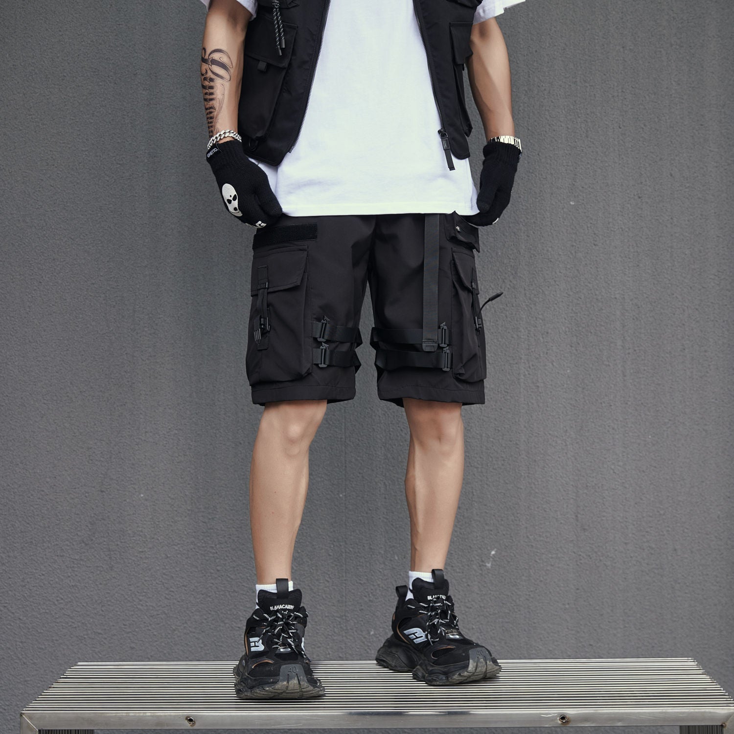 IBS429 Paratrooper Matte Black Shorts - Concordia Style Boutique