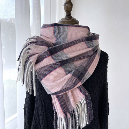 Plaid Scarf - Keeps You Warm With Soft Imitation Cashmere Feel For Elegant Winter Style