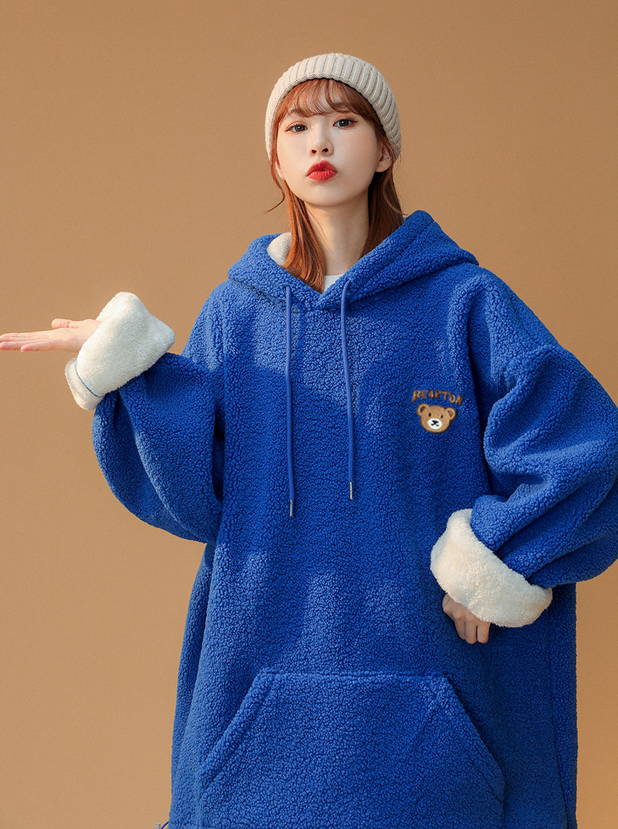 Women's Furry Teddy Bear Hoodie - Concordia Style Boutique