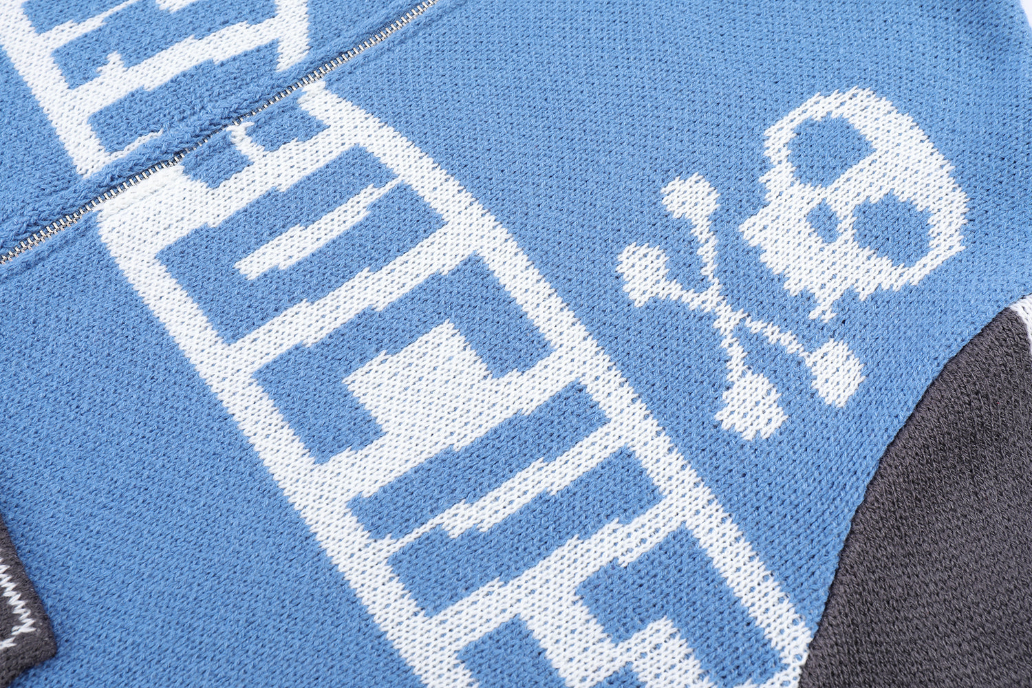 Easy Skull Knit Bomber Jacket - Concordia Style Boutique