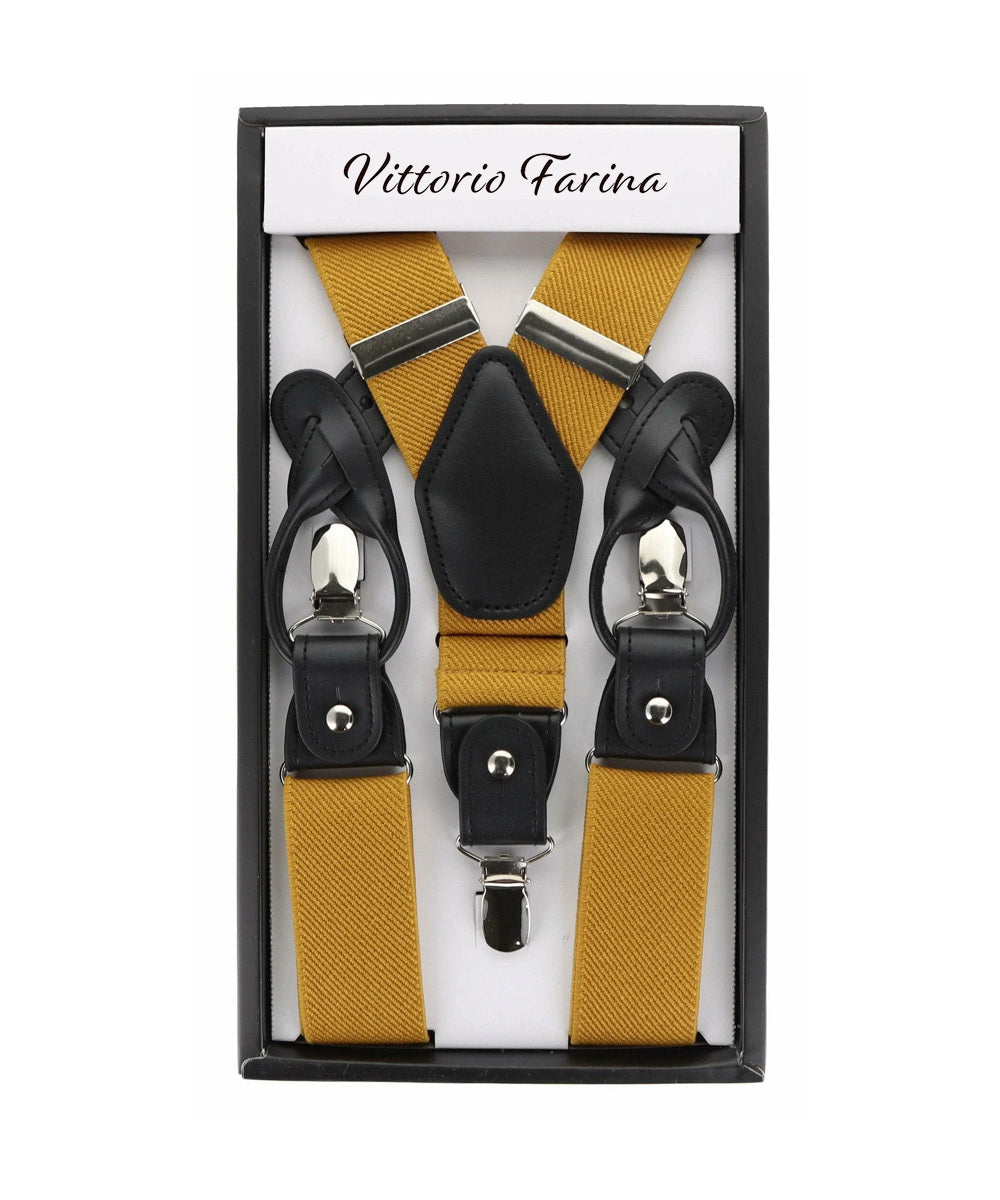Vittorio Farina Men's Convertible Suspender in Gift Box: 70% Polyester & 30% Elastomer - Concordia Style Boutique