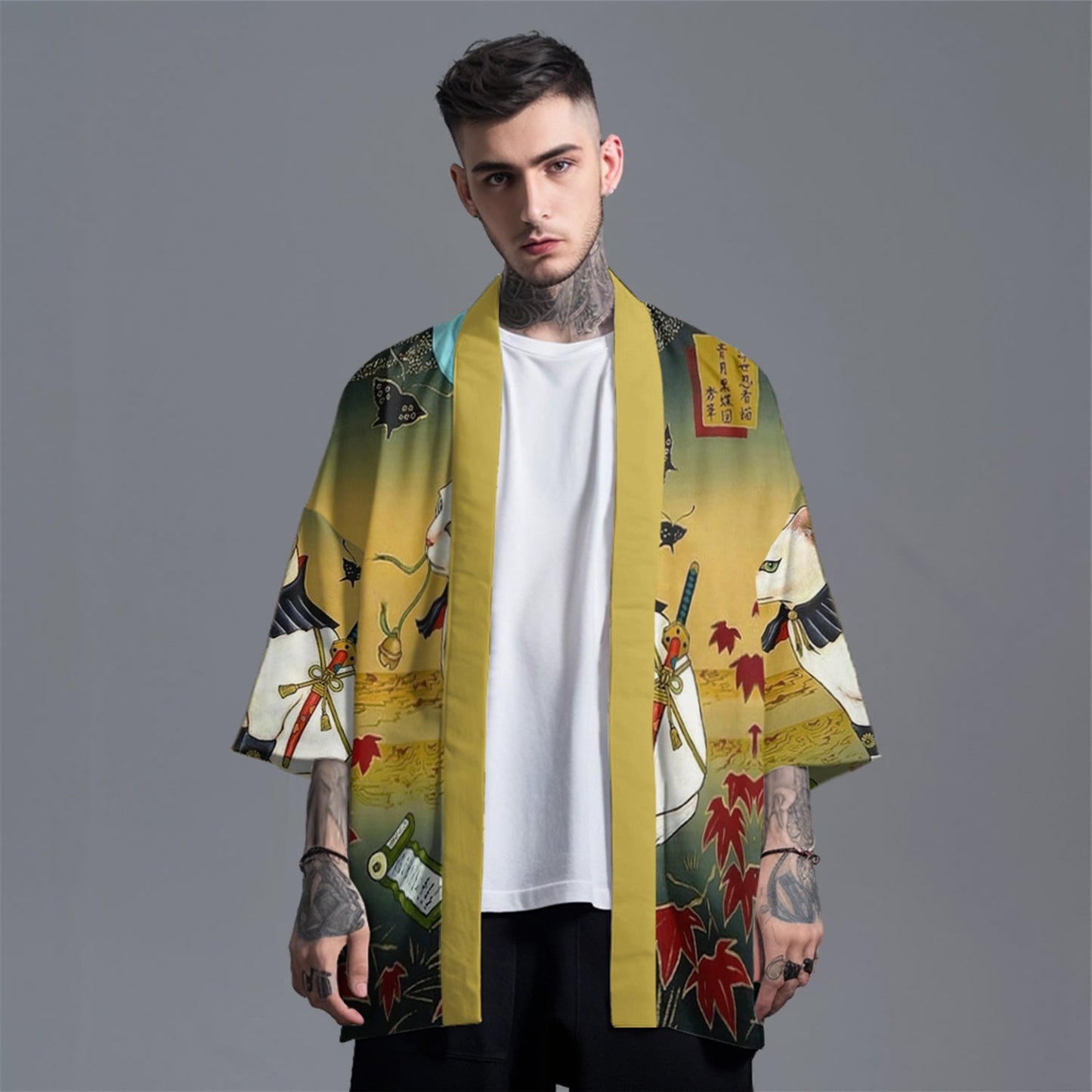 K01 Ninja Cat Kimono