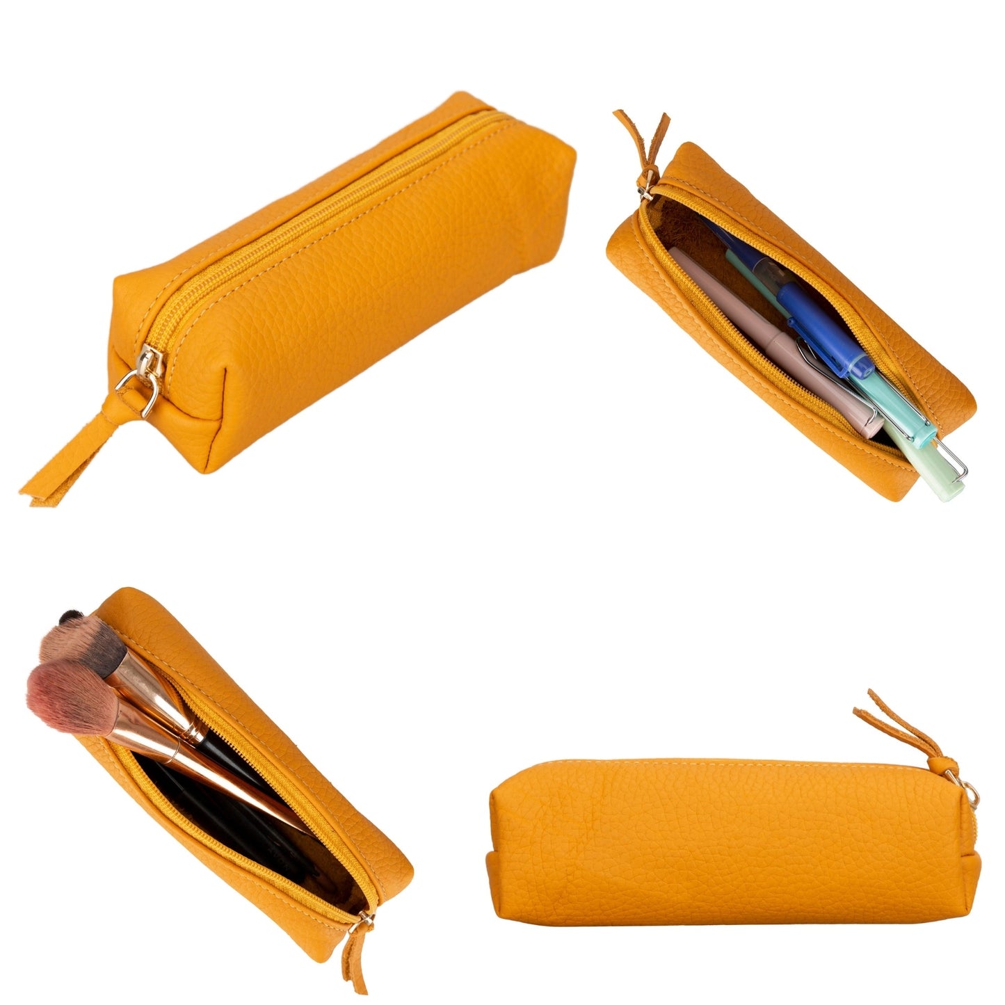 Centennial Multipurpose Leather Pencil Case and Makeup Bag - Concordia Style Boutique