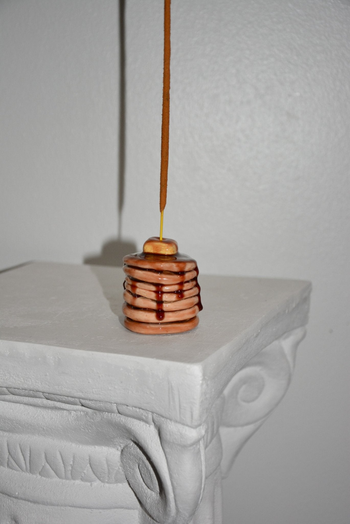 CERAMIC PANCAKE STACK INCENSE HOLDER