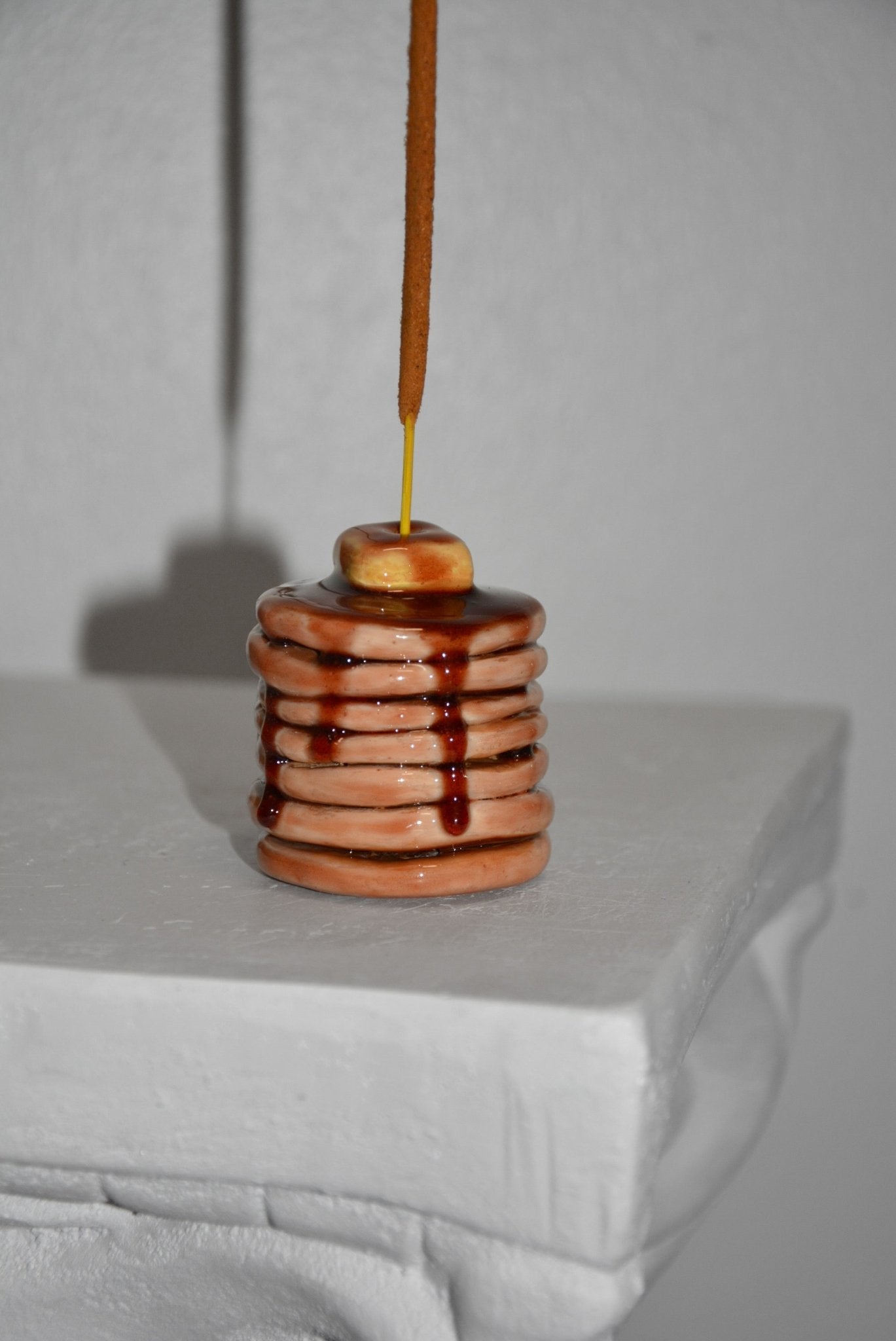 CERAMIC PANCAKE STACK INCENSE HOLDER