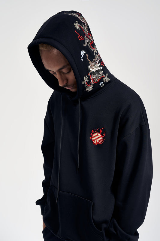 KH9190 Dragon Embroidery Hoodie - Concordia Style Boutique