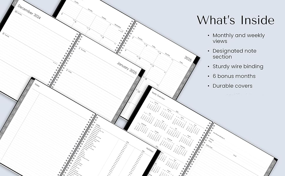 Blue Sky 2025 Weekly and Monthly Planner Calendar, January - December, 8.5" x 11", Flexible Cover, Laminated Tabs, Wirebound, Storage Pocket, Enterprise - Premium Planners from Concordia Style Boutique - Just $17.93! Shop now at Concordia Style Boutique