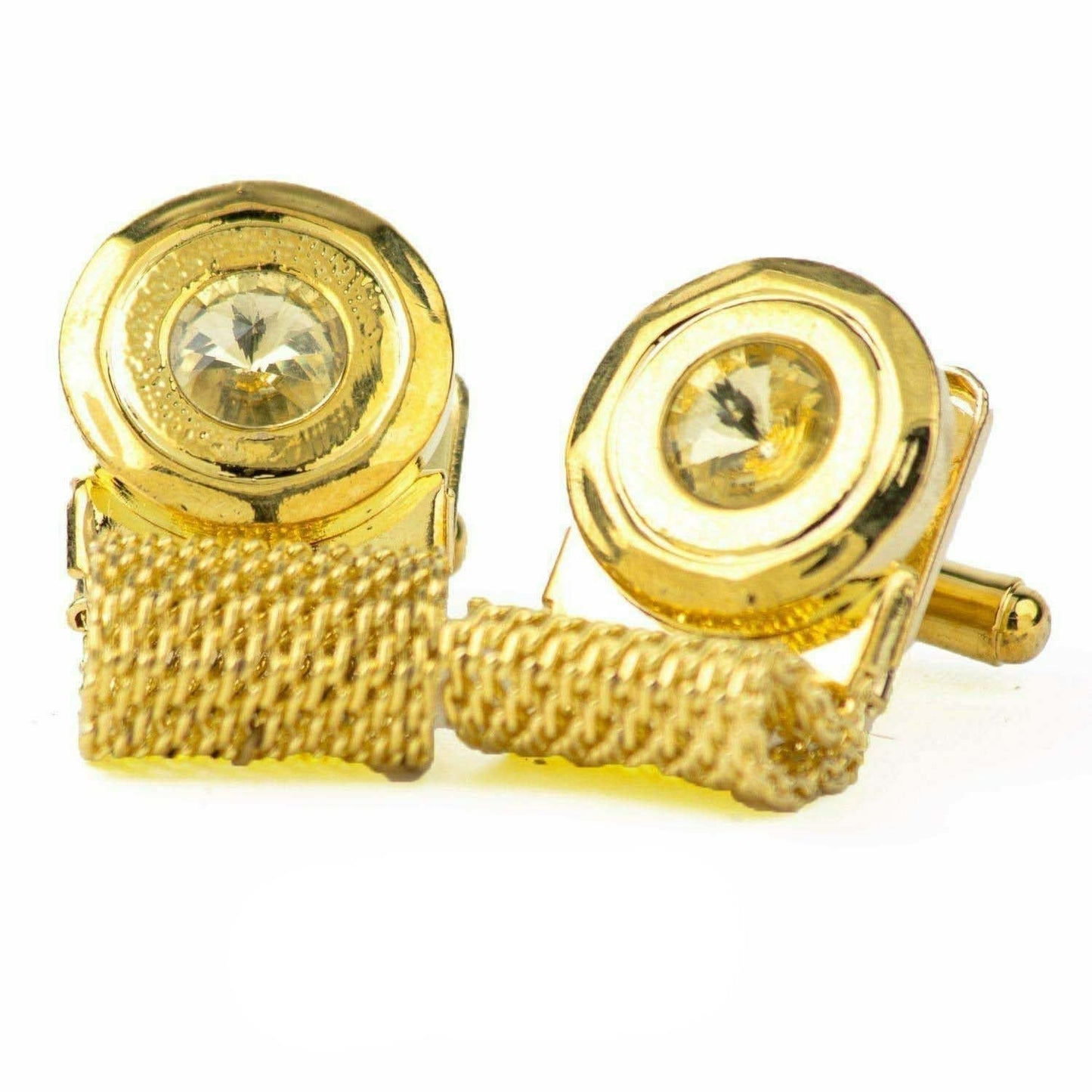 Vittorio Vico Colorful Crystal Chain Cufflinks in Gift Box
