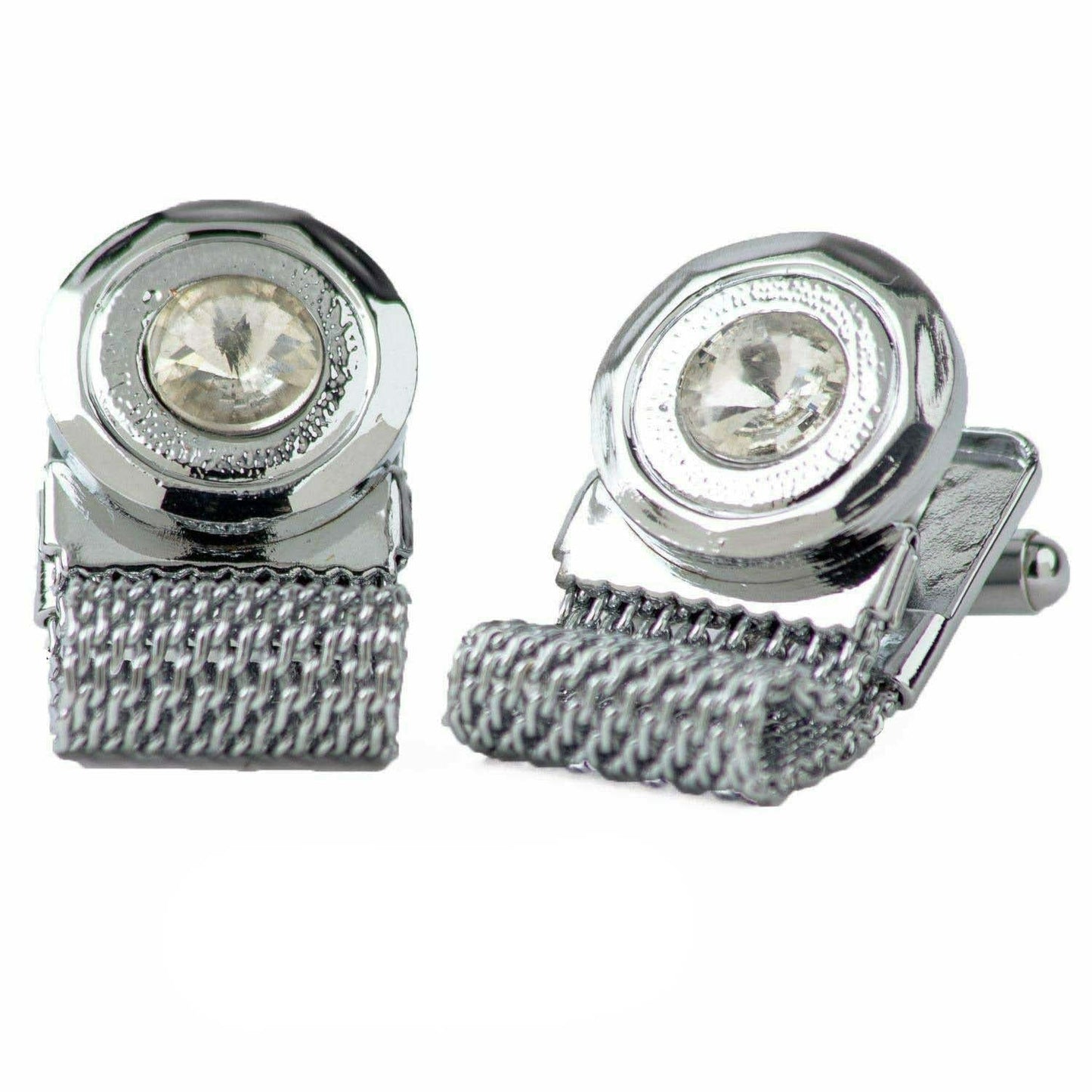 Vittorio Vico Colorful Crystal Chain Cufflinks in Gift Box