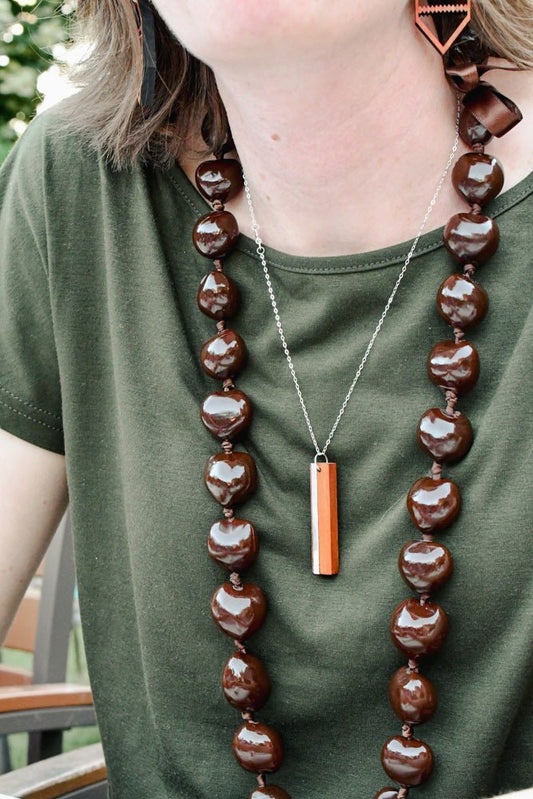 Horizontal Silver Inlay Necklace - Concordia Style Boutique