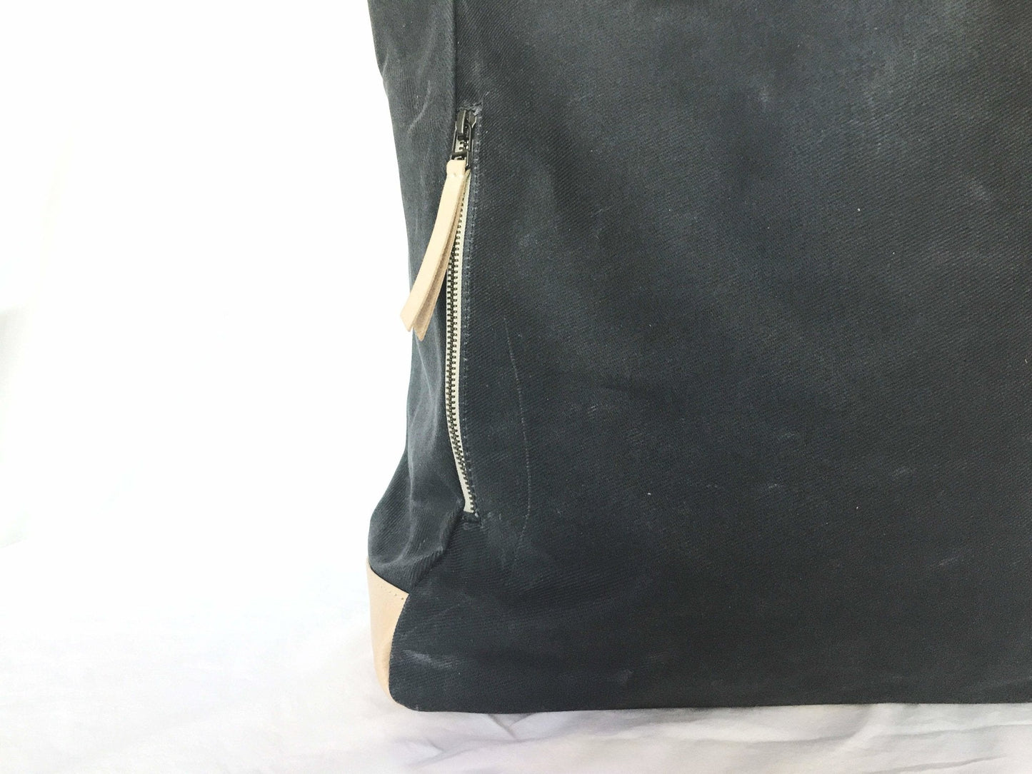 Charcoal Grey Wax Canvas Tote Bag - The Morning Person