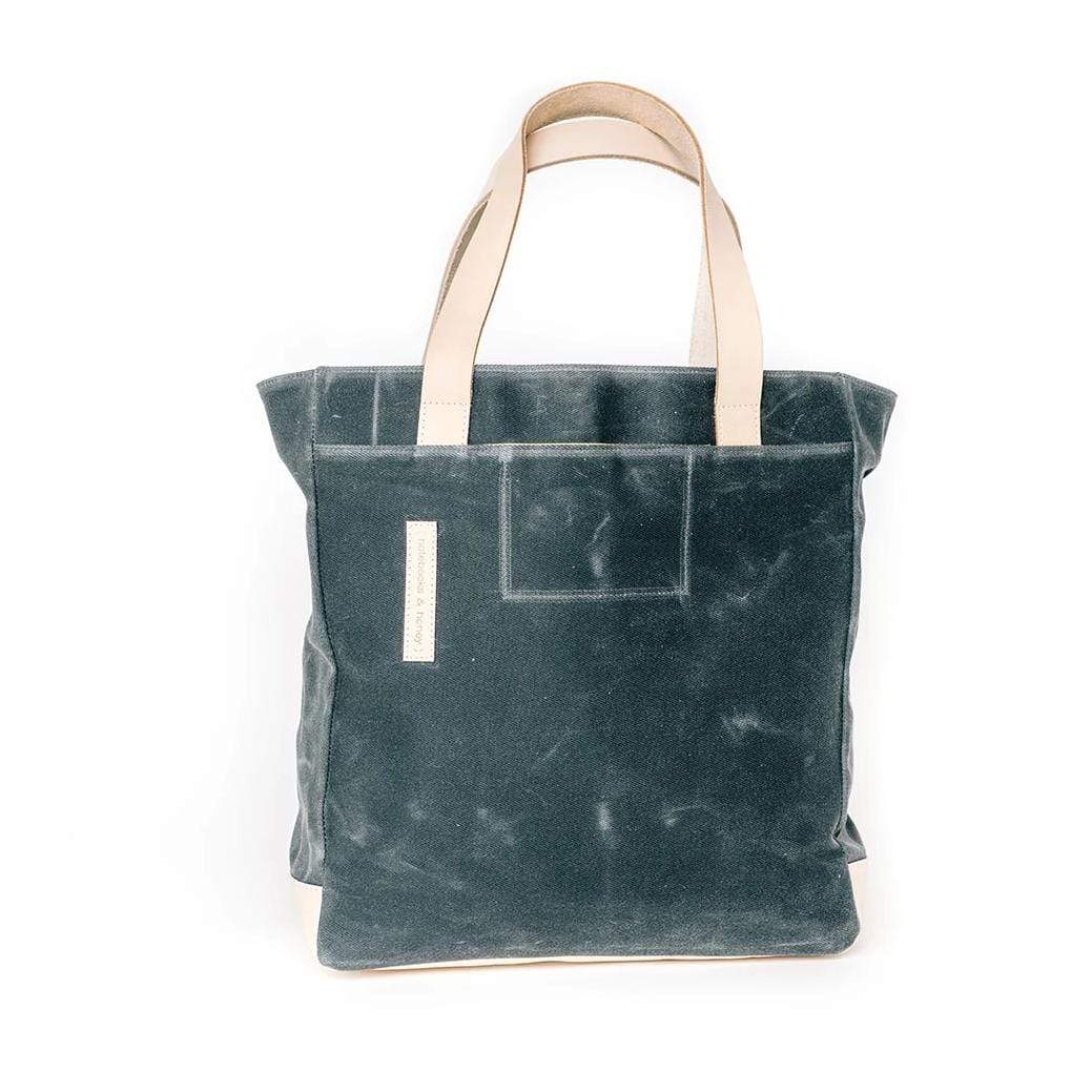 Charcoal Grey Wax Canvas Tote Bag - The Morning Person